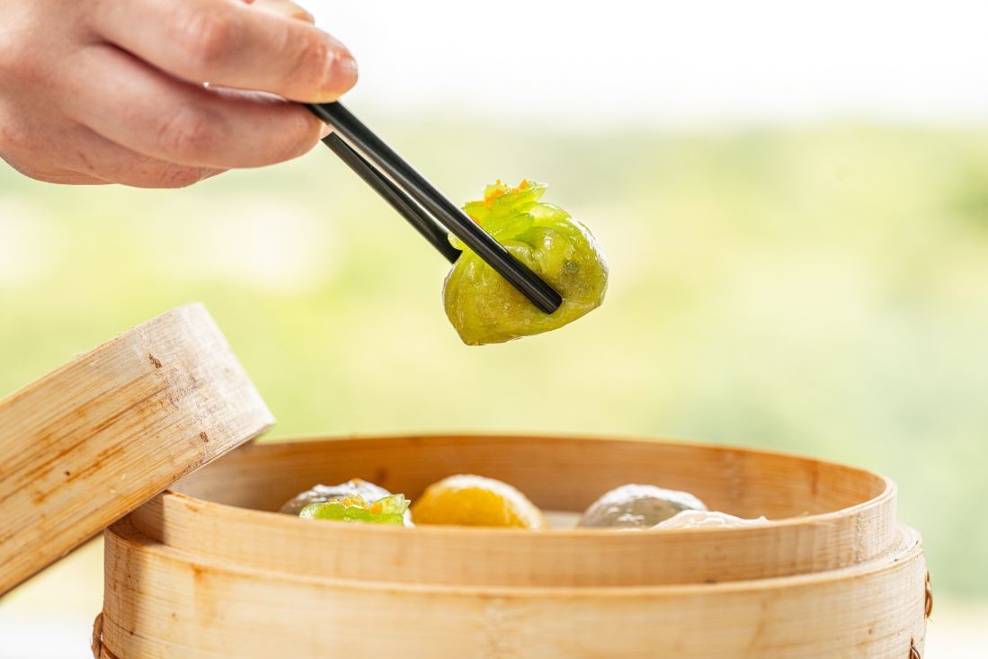 Min Jiang Steamed Dim Sum Platter with View of Kensington Gardens